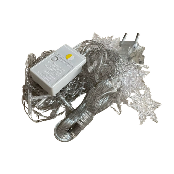 NNEOBA Sparkling Snowflake LED Curtain Lights