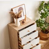 NNETB 4-Drawer Modern Wood Storage Cabinet