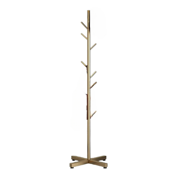 NNEOBA Elegance in Gold: Floor Standing Metal Coat Rack