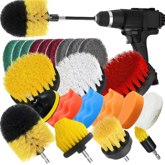 NNETM 23-Piece Drill Brush Cleaning & Polishing Kit