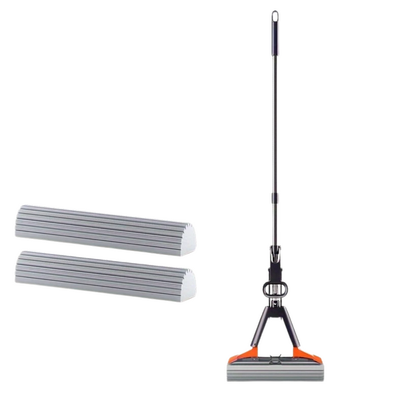 NNETM Sponge Mop Super Absorbent with 2 Mop Heads