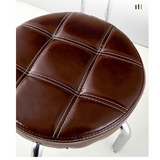 NNETB Silent Rolling Beauty Stool with Soft Leather Seat