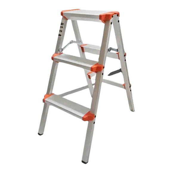 NNETM Aluminum Folding Step Stool Heavy Duty (3-Step)
