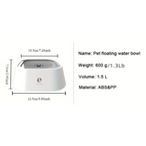 NNETM Non-Spill Anti-Splash Pet Water Bowl for Dogs