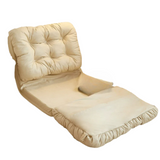 NNEOBA Convertible Foldable Lounger Sofa Bed - Beige Water-Resistant Lazy Chair Sleeper