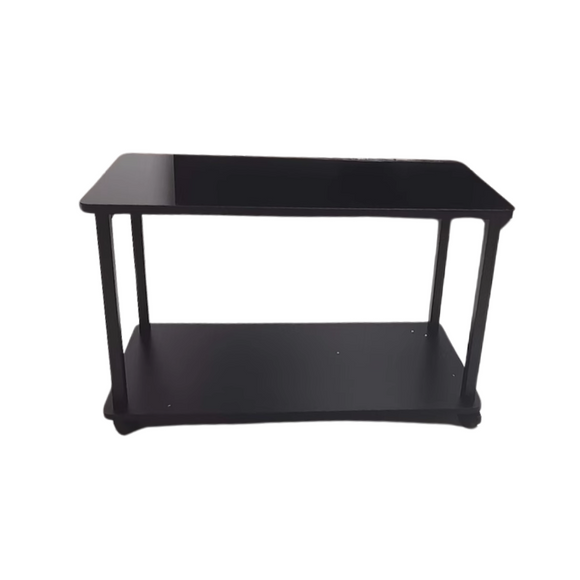 NNETB Glass Mobile Side Table with Wheels