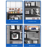 NNETB 5-Tier Carbon Steel Kitchen Microwave Storage Rack