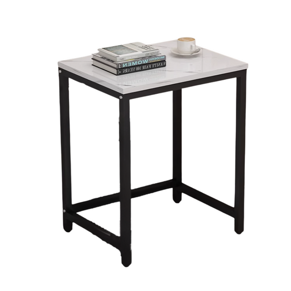 NNETB Compact Sofa Side Table with Storage Rack