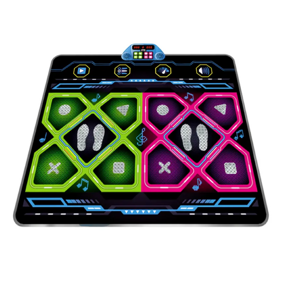 NNETM Double Dance Pad LED Rhythm Game Mat