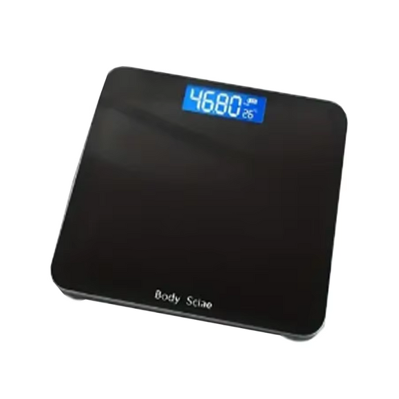 NNETM Ultra Slim Digital Bathroom Scale - Most Accurate Body Weight Scales Large Backlit Display | Black