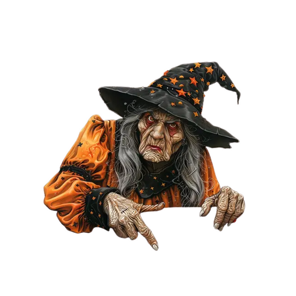 NNETM Halloween Witch Fence Decoration