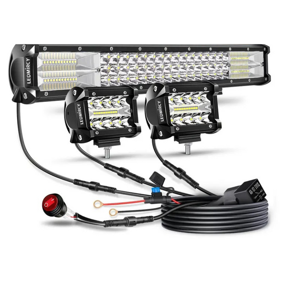 NNETM Off Road LED Light Bar Kit with Pods