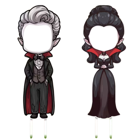 NNETM Halloween Vampire Yard Stake Sign (2pcs)