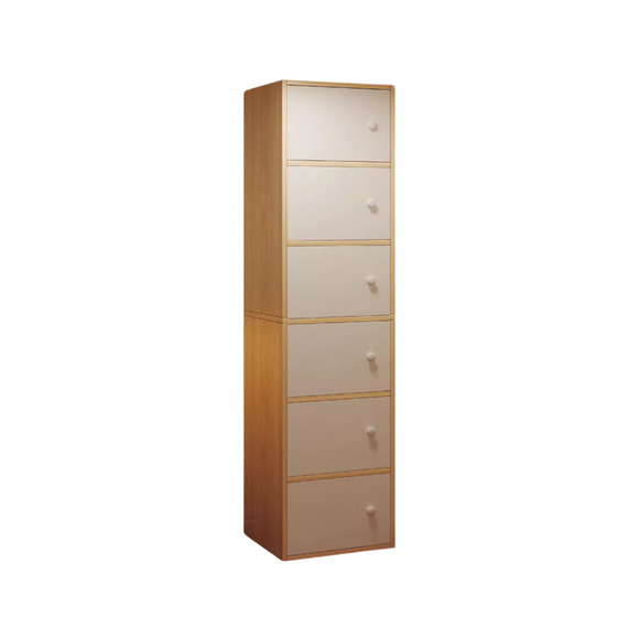 NNETB 6-Drawer Tall Storage Cabinet with Door Stopper