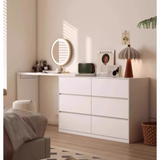 NNETB 6-Drawer Vanity Table with Mirror