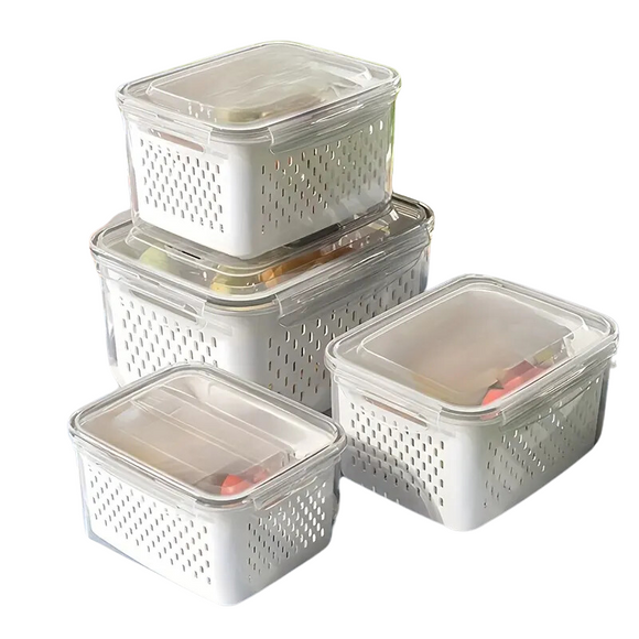 NNETM 9pcs BPA-Free Plastic Food Storage Containers Set
