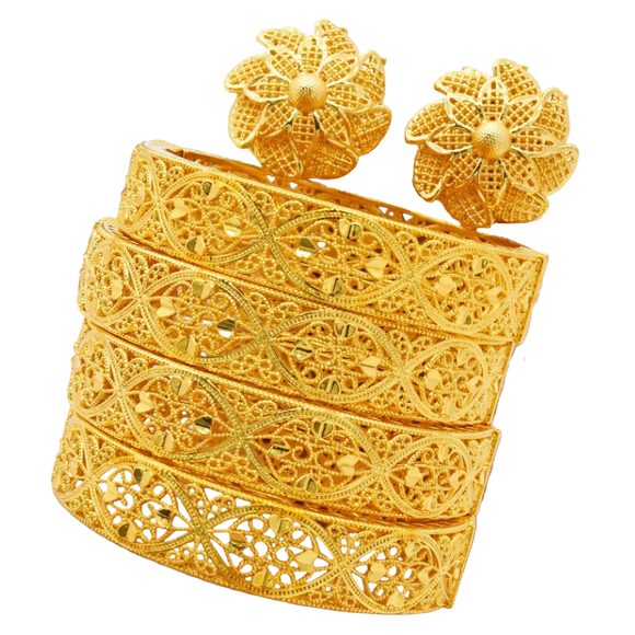 NNEOBA Women Charm Bracelet Bangle Gold Jewelry