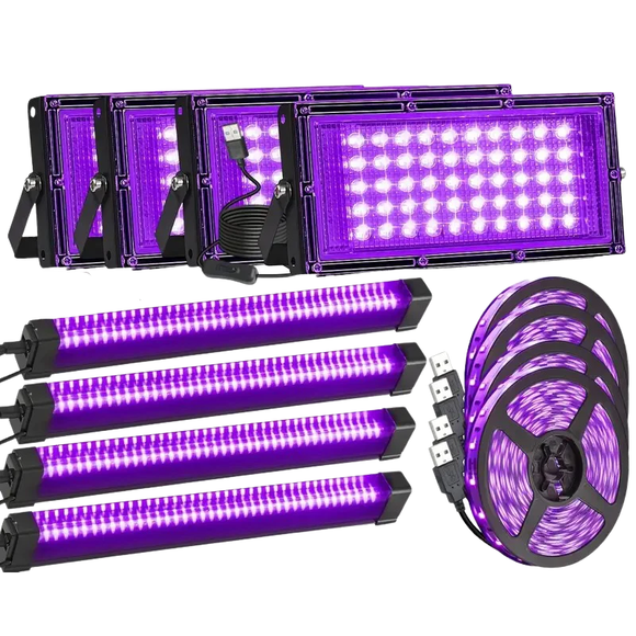 NNETM Halloween UV Black Light Bar USB Plug