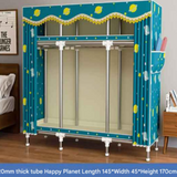 NNETB Cloth Wardrobe with Thick Steel Frame
