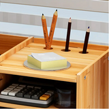NNETM Wood Monitor Stand with Drawer & Keyboard Tray