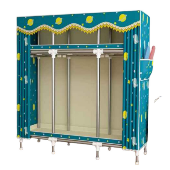 NNETB Cloth Wardrobe with Thick Steel Frame