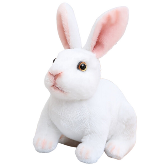 NNETM Lifelike Bunny Plush Toy Realistic Rabbit