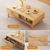 NNETB Two-Way Drawer Cedar Wood Coffee Table