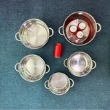 NNETM Cookware Stainless Steel Pot Set with Lids (10pcs)