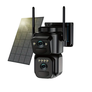 NNETM Security Camera with LED Spotlight with 360° Solar LED