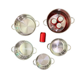 NNETM Cookware Stainless Steel Pot Set with Lids (10pcs)
