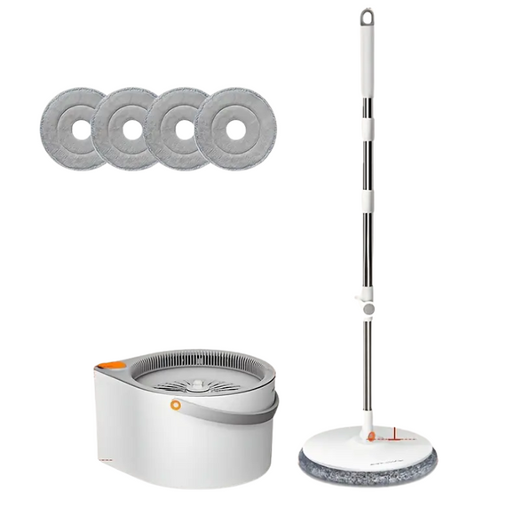 NNETM Spin Mop with Bucket & 4 Reusable Pads