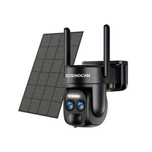 NNETM Dual-Lens Solar Security Camera with 8X Zoom
