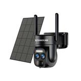 NNETM Dual-Lens Solar Security Camera with 8X Zoom