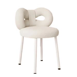 NNETM Vanity Stool with Bow Backrest Butterfly Design