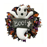 NNETM Halloween Ghost Door Wreath Felt Decoration