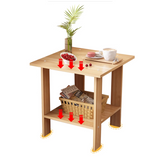 NNETB Small Nordic Side Table with Storage Rack