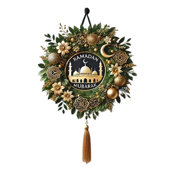 NNETM Ramadan Door Banner with Crescent Mosque Design