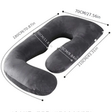 NNETM J-Shaped Pregnancy Pillow Full Body Maternity Support