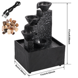 NNEOBA Tabletop Waterfall Fountain with Soft Lights for Relaxation