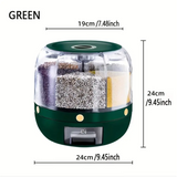 NNETM Dispenser Container Rotating Cereal with Flip Lid