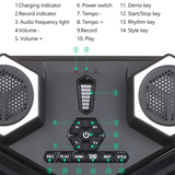 NNETM Dual Speaker Portable Electronic Drum Set