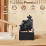 NNEOBA Tabletop Waterfall Fountain with Soft Lights for Relaxation