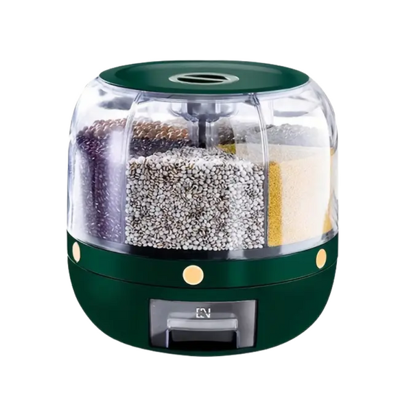 NNETM Dispenser Container Rotating Cereal with Flip Lid