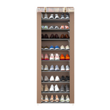NNEOBA Multilayer Shoe Cabinet Simple Dustproof Home Space-saving indoor Assembly Nonwoven Fabric With Zipper Closed Storage Shoe Rack