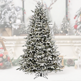 NNEOBA Snow Christmas Tree with LED Lights for Holiday Decor