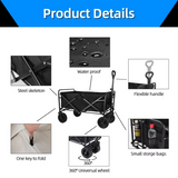 NNEOBA Collapsible Folding Beach Cart Heavy Duty Outdoor Wagon