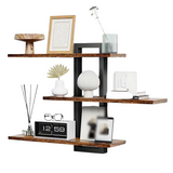 NNETM 3-Tier Wall Shelves with Foldable Brackets
