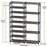 NNETM Shoe Rack with Boot Hooks Capacity (9-Tier)