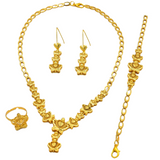 NNEOBA NNEOBA Indian 24k Gold Bridal Jewelry Set for Women