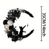 NNETM Gothic Cat Moon Wreath